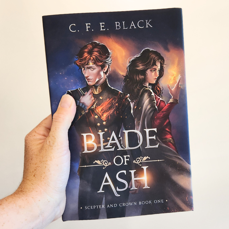 Blade of Ash hardback YA epic fantasy book in hand