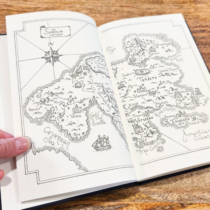 Fantasy map of Tandera from Scepter and Crown YA fantasy series