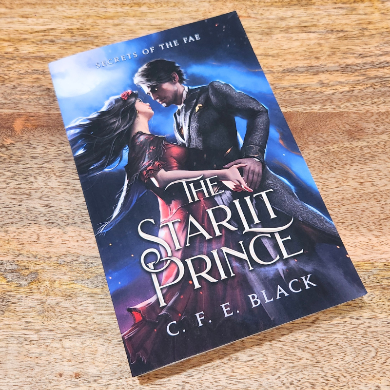 Starlit Prince fantasy romance paperback photo with character art cover